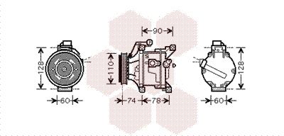 VAN WEZEL Компрессор, кондиционер 5300K452